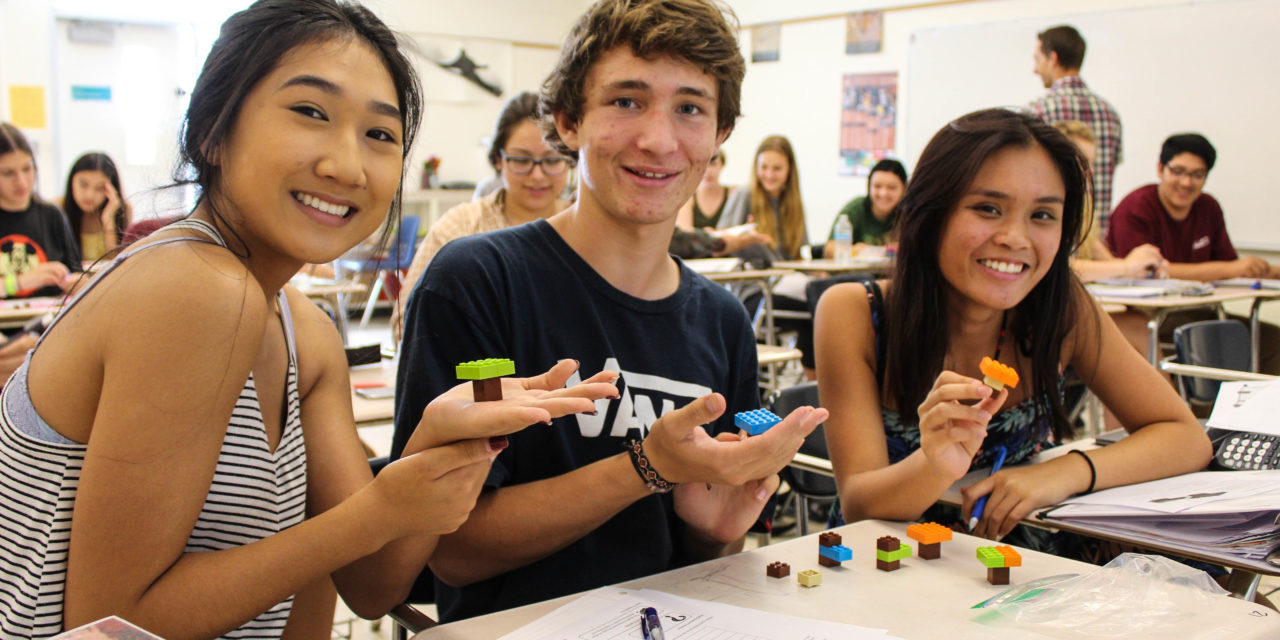 Huntington Beach High math classes learn with LEGOs