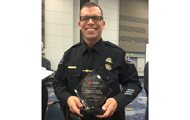 HBPD School Resource Officer awarded for excellence in disaster preparedness
