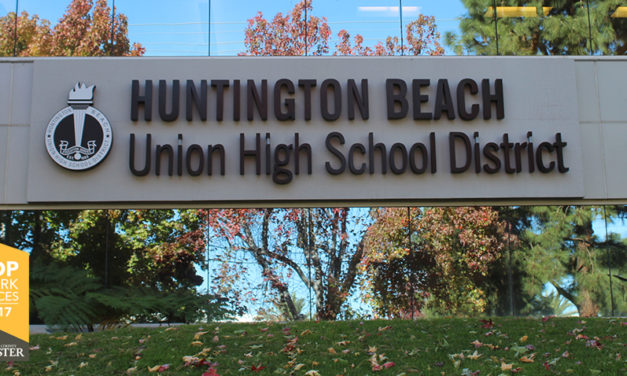 The Orange County Register names Huntington Beach Union High School District a winner of the Orange County 2017 Top Workplaces award