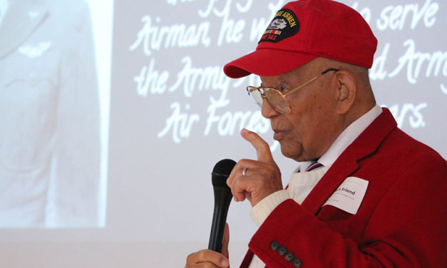Tuskegee Airman shares history with Edison students