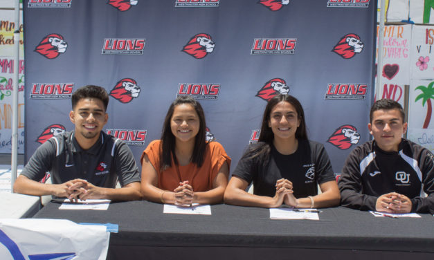 Four Westminster High athletes sign National Letter of Intent