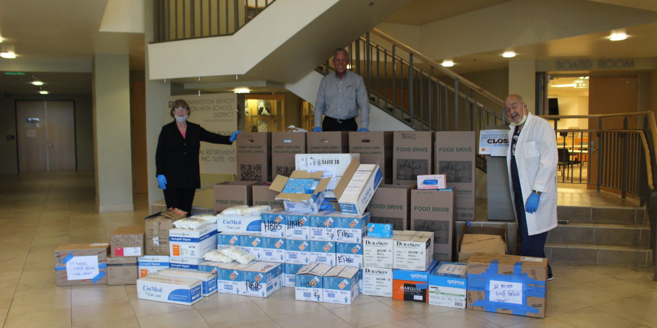 Huntington Beach Union High School District Donates Items to Local Hospitals